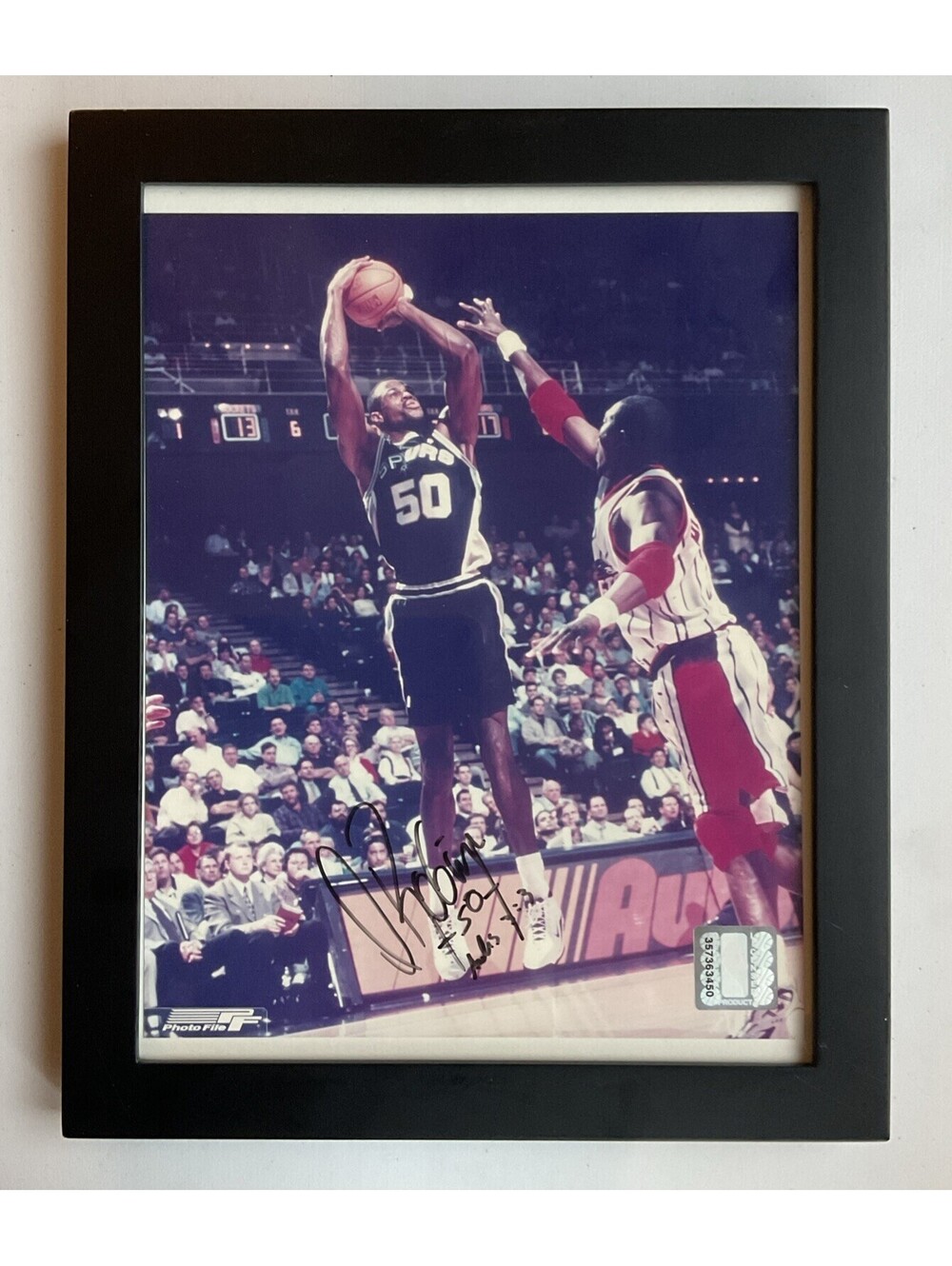 David Robinson Signed 8x10 Photo San Antonio Spurs Autograph With COA